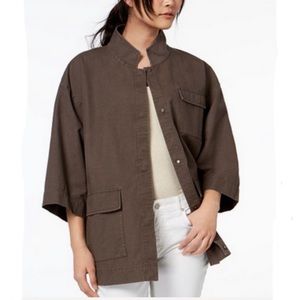 Eileen Fisher Mandarin-Collar Jacket